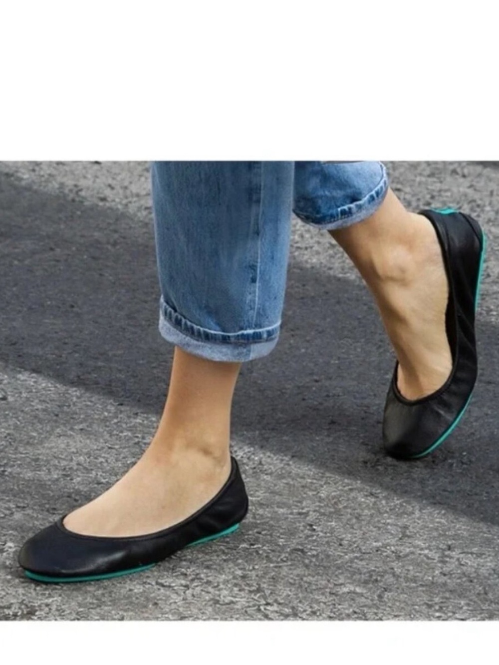 Tieks matte black ballet flats size 7